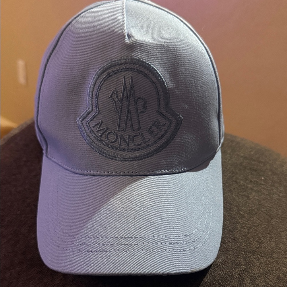Moncler baby blue Embroidered baseball Cap - Picture 2 of 11
